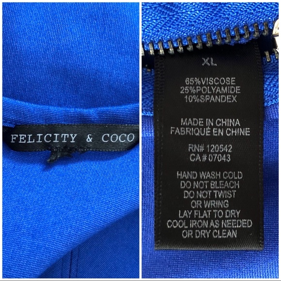 Cobalt Blue Dress with Edgy Rear Zipper! - Picture 6 of 7